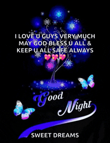 i love u guys very much may god bless u all keep u all safe always good night sweet dreams