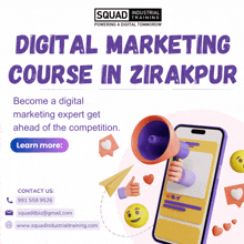 a digital marketing course in zirakpur is advertised