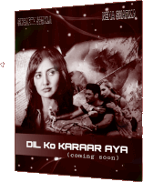 a movie poster for dil ko karaar aya shows a woman on a motorcycle