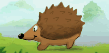 a drawing of a hedgehog with the number 1 on its face