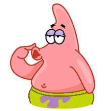 patrick star from spongebob squarepants is making a face