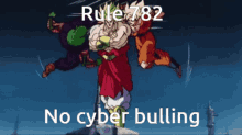 rule 782 no cyber bullying is written on a cartoon