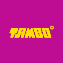 a tambo logo on a pink background