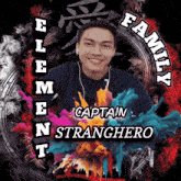 a picture of a man with the name captain strangero