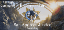 a banner for the department of san andreas justice roleplay