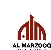 a logo for al marzooq trading & services