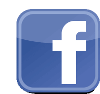 a blue facebook icon with a white f in the middle