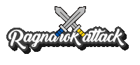 a logo for ragnarok attack has two crossed swords