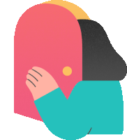 an illustration of a person covering their face with their hands