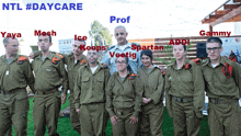 a group of soldiers are posing for a picture with the name prof written on the top