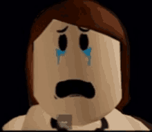 a cartoon character with tears coming out of his eyes is crying .