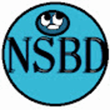 the logo for nsbd is a blue circle with a bird in the middle .