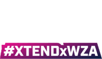 a purple and white logo that says #xtendxwza on it