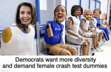 a democrats want more diversity and demand female crash test dummies advertisement