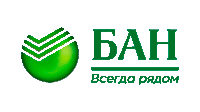 a green logo for a bank with russian writing