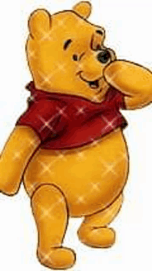 winnie the pooh from the disney movie winnie the pooh is standing on a white background .