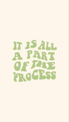 it is all a part of the process in green on a white background .