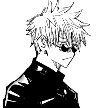 a black and white drawing of a boy wearing sunglasses and a jacket .