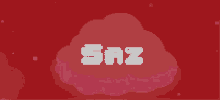 a pixel art illustration of a cloud with the name saz on it