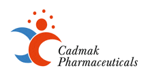 a logo for cadmak pharmaceuticals shows a red and blue figure