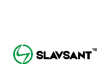 a green and black logo for slavsant td on a white background