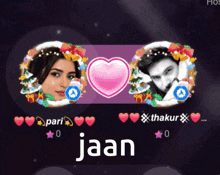 a picture of a girl and a man with the name jaan on the bottom