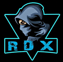 a logo for a gaming team with a person wearing a mask and a hood .