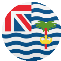 a british flag with waves and a palm tree in the middle