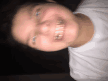 a blurry picture of a person making a face