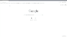 a computer screen shows the google search bar