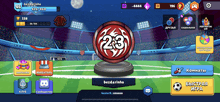 a screenshot of a soccer game with the number 243 on it