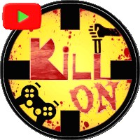 a kill on logo with a video game controller and a hammer