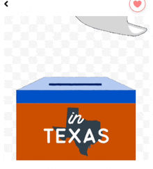 an illustration of a box that says in texas