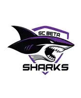 a logo for sc beta sharks shows a shark with sharp teeth