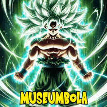 a poster of a cartoon character with the word museumbola on it