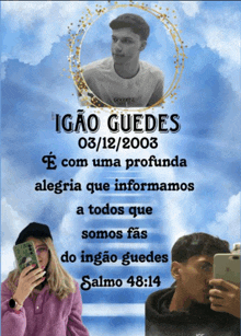 a poster that says iago guedes 03/12/2003 on it