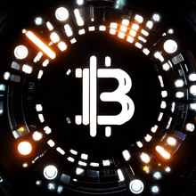 a glowing circle with the letter b in the middle