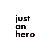 a logo that says just an hero in black letters