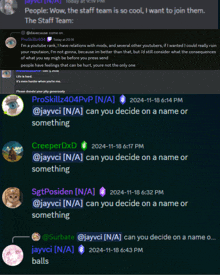 a screenshot of a conversation between jayvci and sgtposiden