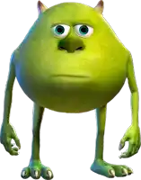 mike wazowski from monsters inc has a very sad face