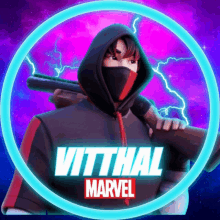 a picture of a man with a hood and the name vithal marvel