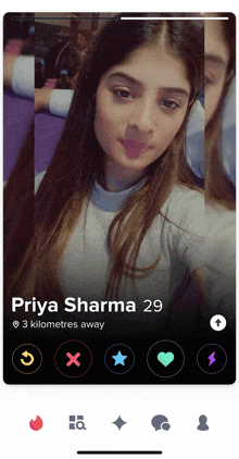 a selfie of a woman named priya sharma 29