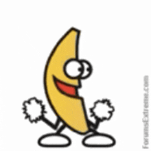 a cartoon drawing of a banana with arms and legs .