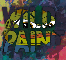 a logo for wild paint shows a cartoon character