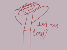 a drawing of a cowboy hat with the words " isn t pain lovely " written below it