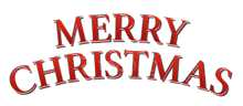 the word merry christmas is written in red letters