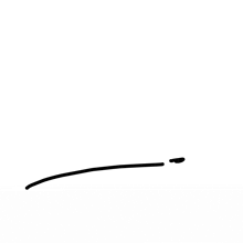 a black line is drawn on a white background with two dots .