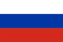 the flag of russia is blue , white and red with a white background .