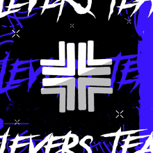 a black and blue poster with a white logo and the words levers tea