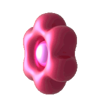 a pink object with a white sphere inside